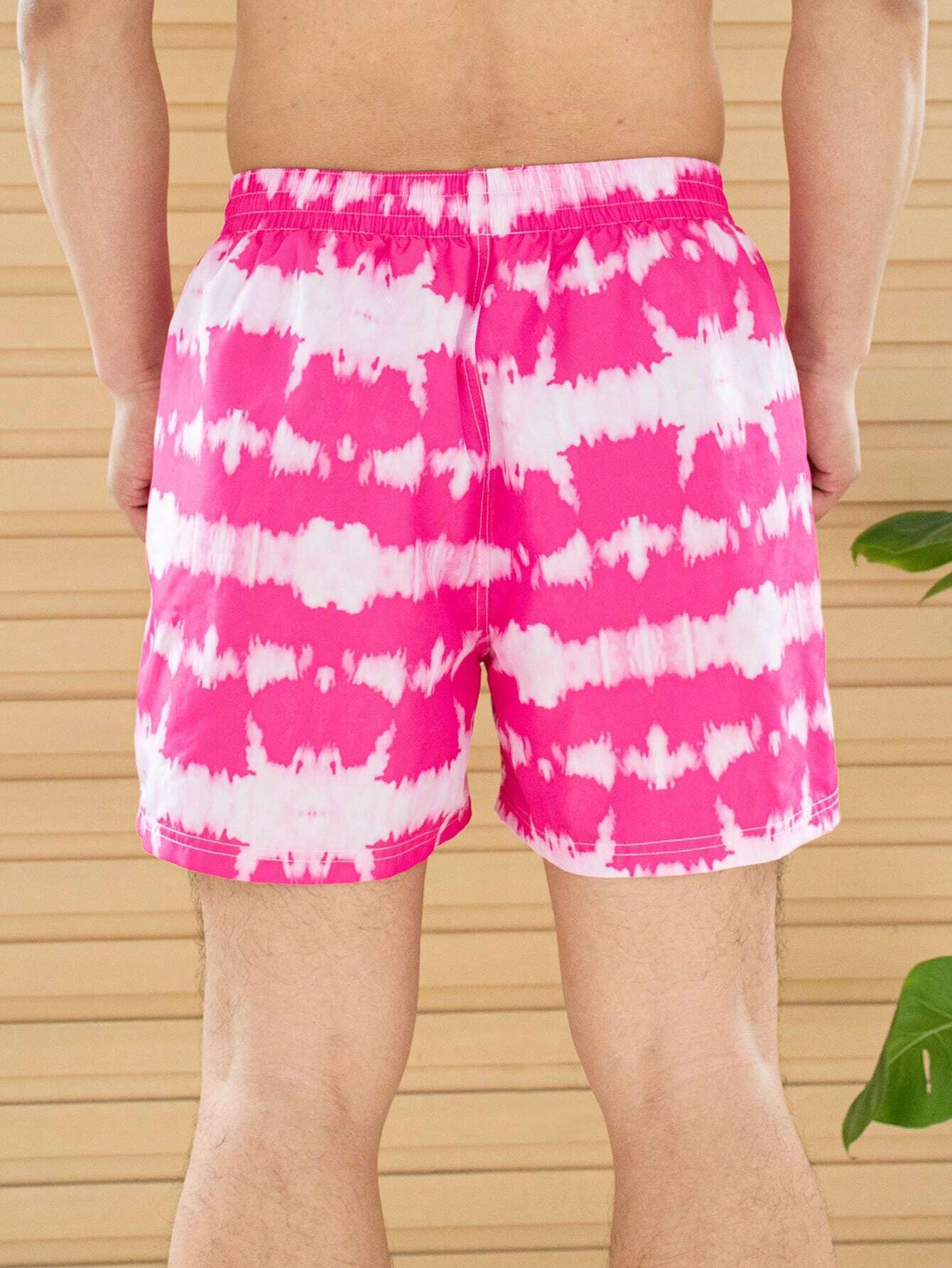 Tie Dye Drawstring Shorts Swim Trunks-Waves And Trunks