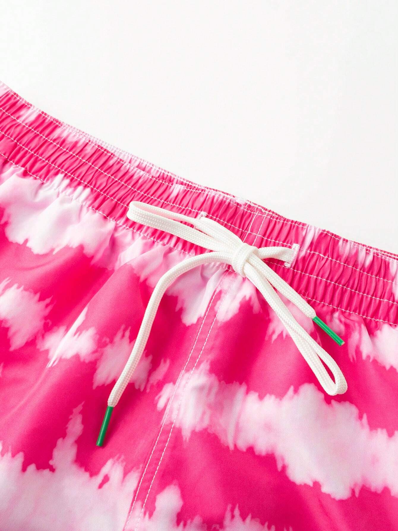 Tie Dye Drawstring Shorts Swim Trunks-Waves And Trunks