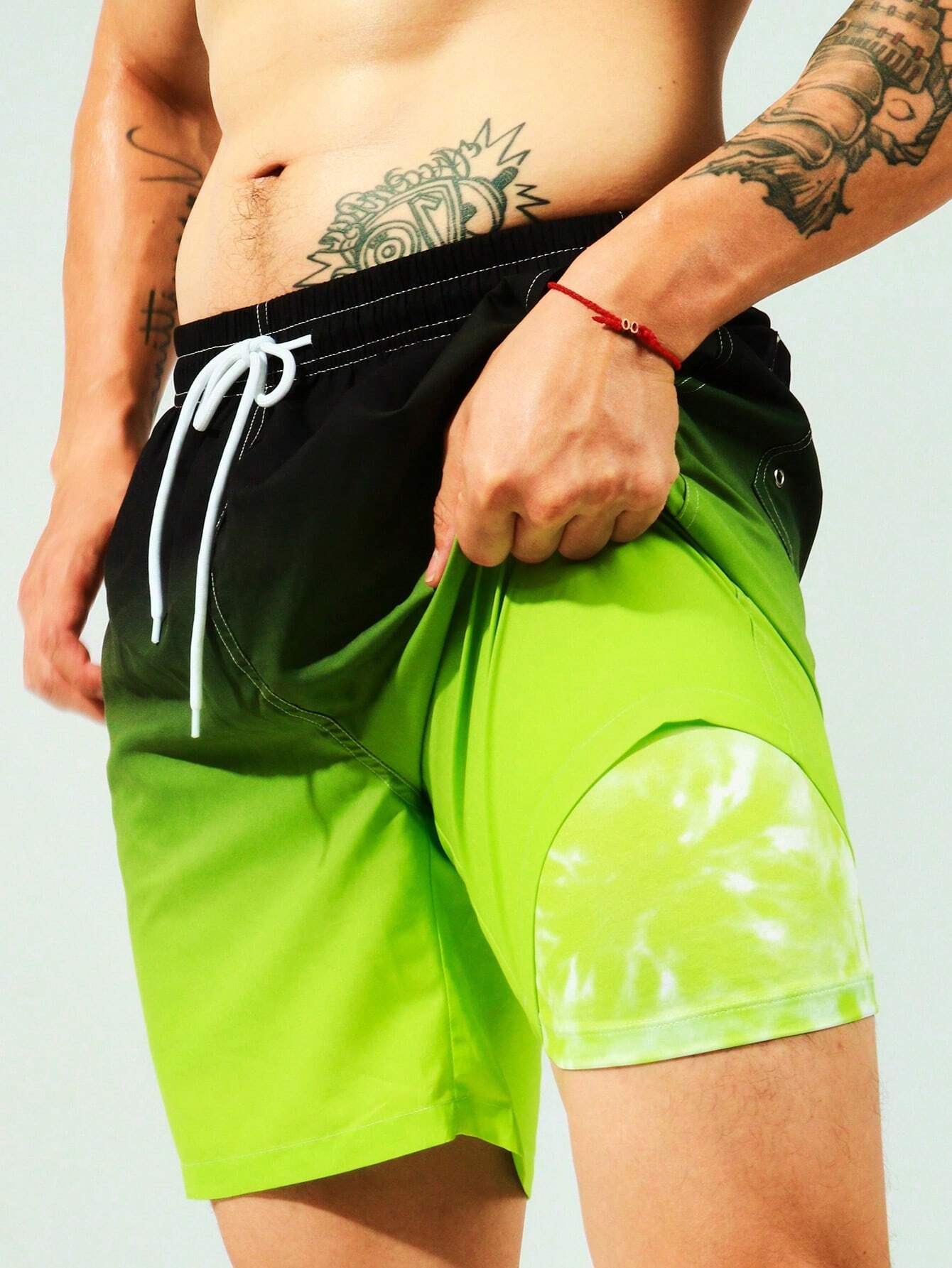 Drawstring Waist Bottoms Swim Trunks-Waves And Trunks