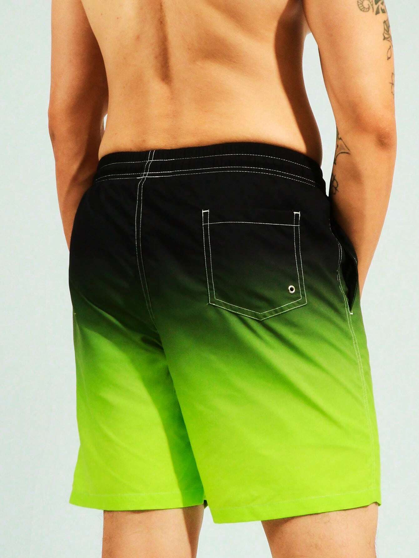 Drawstring Waist Bottoms Swim Trunks-Waves And Trunks