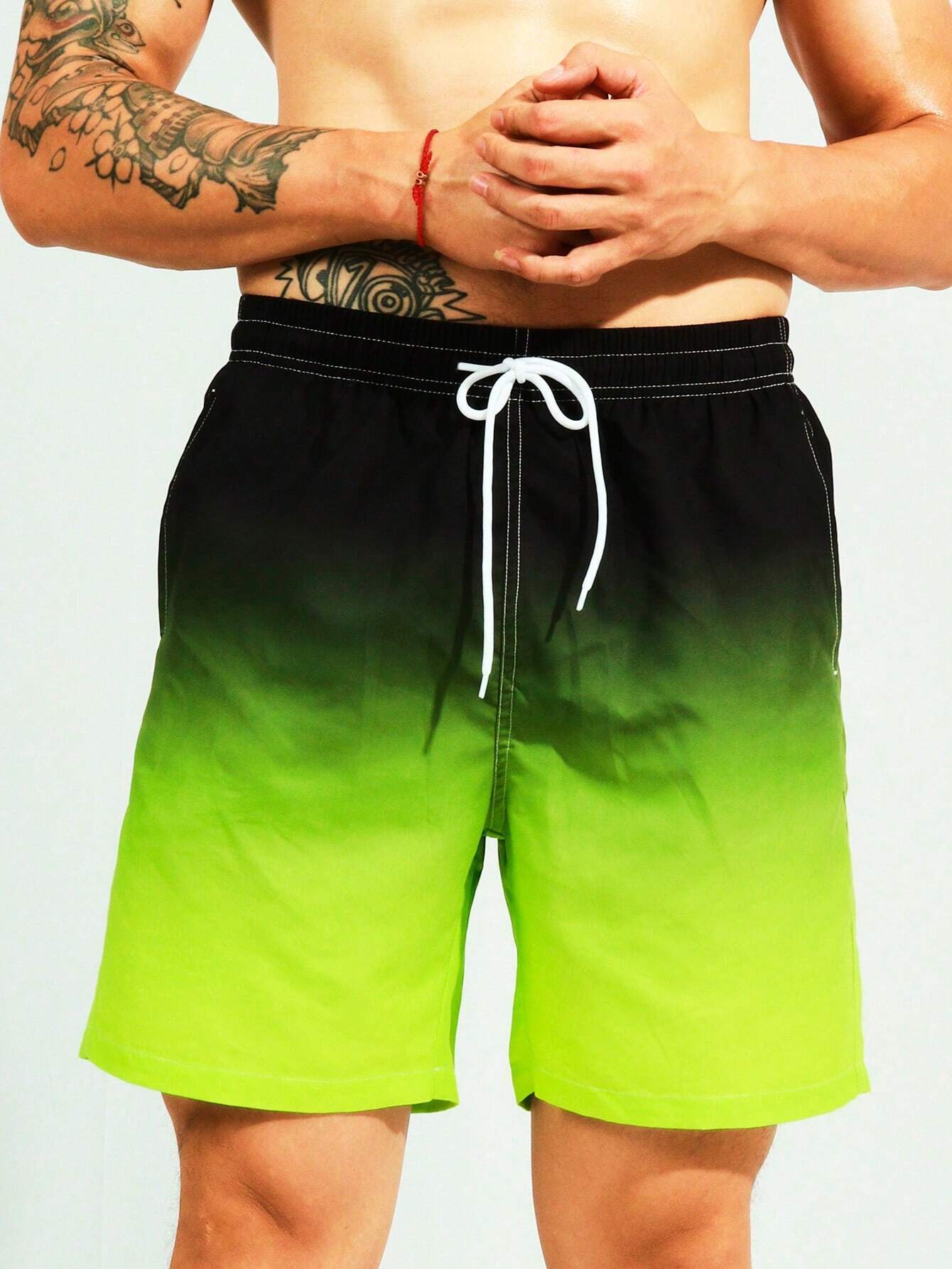 Drawstring Waist Bottoms Swim Trunks-Waves And Trunks