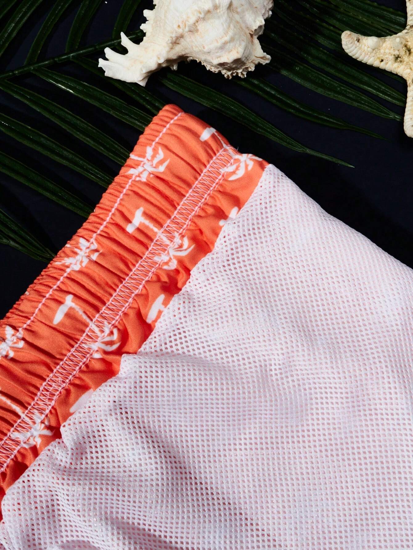 Vibrant Tropical Allover Print Drawstring Waist Swim Trunks-Waves And Trunks