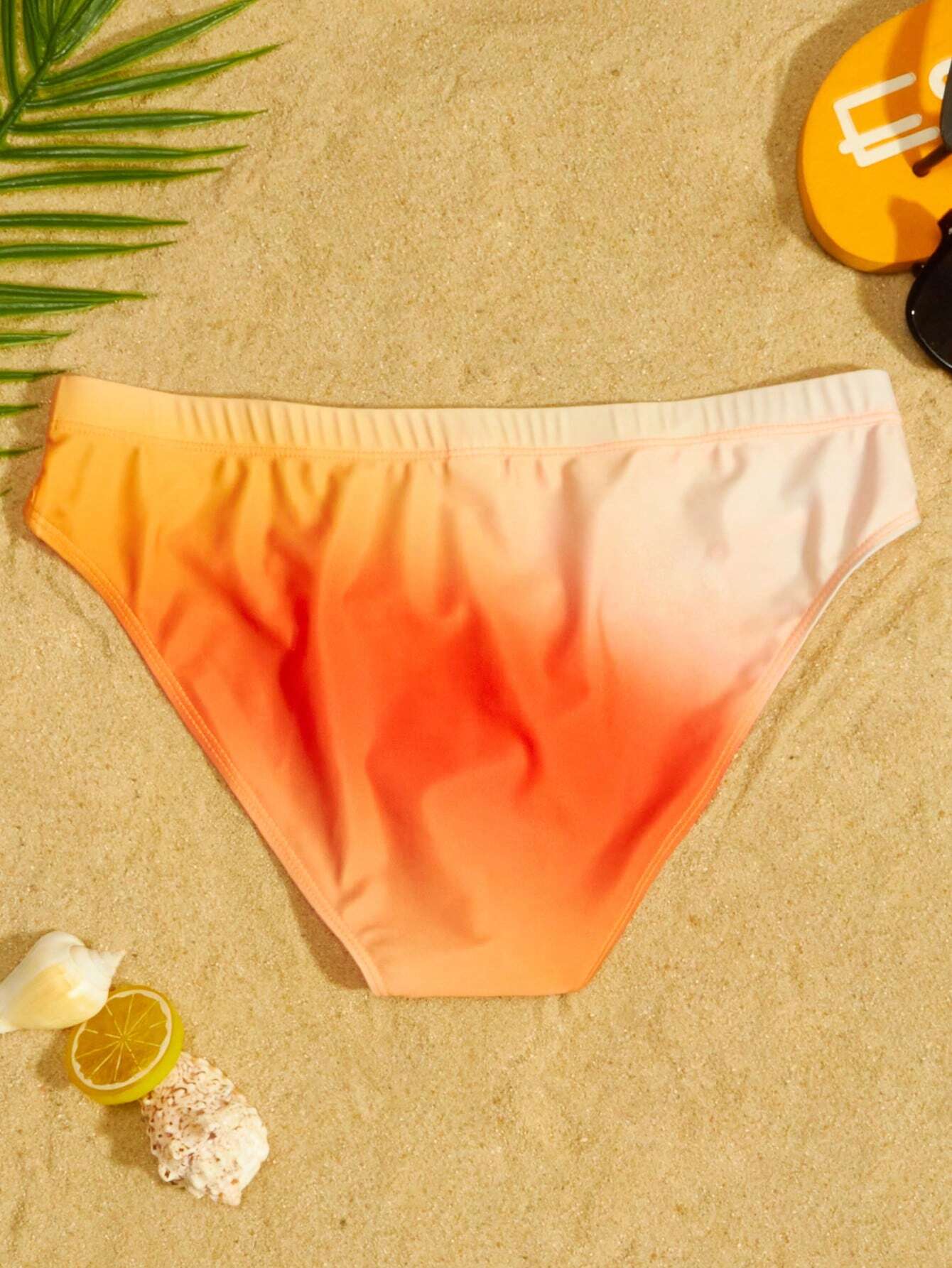 Vibrant High Stretch Ombre Print Swim Brief-Waves And Trunks