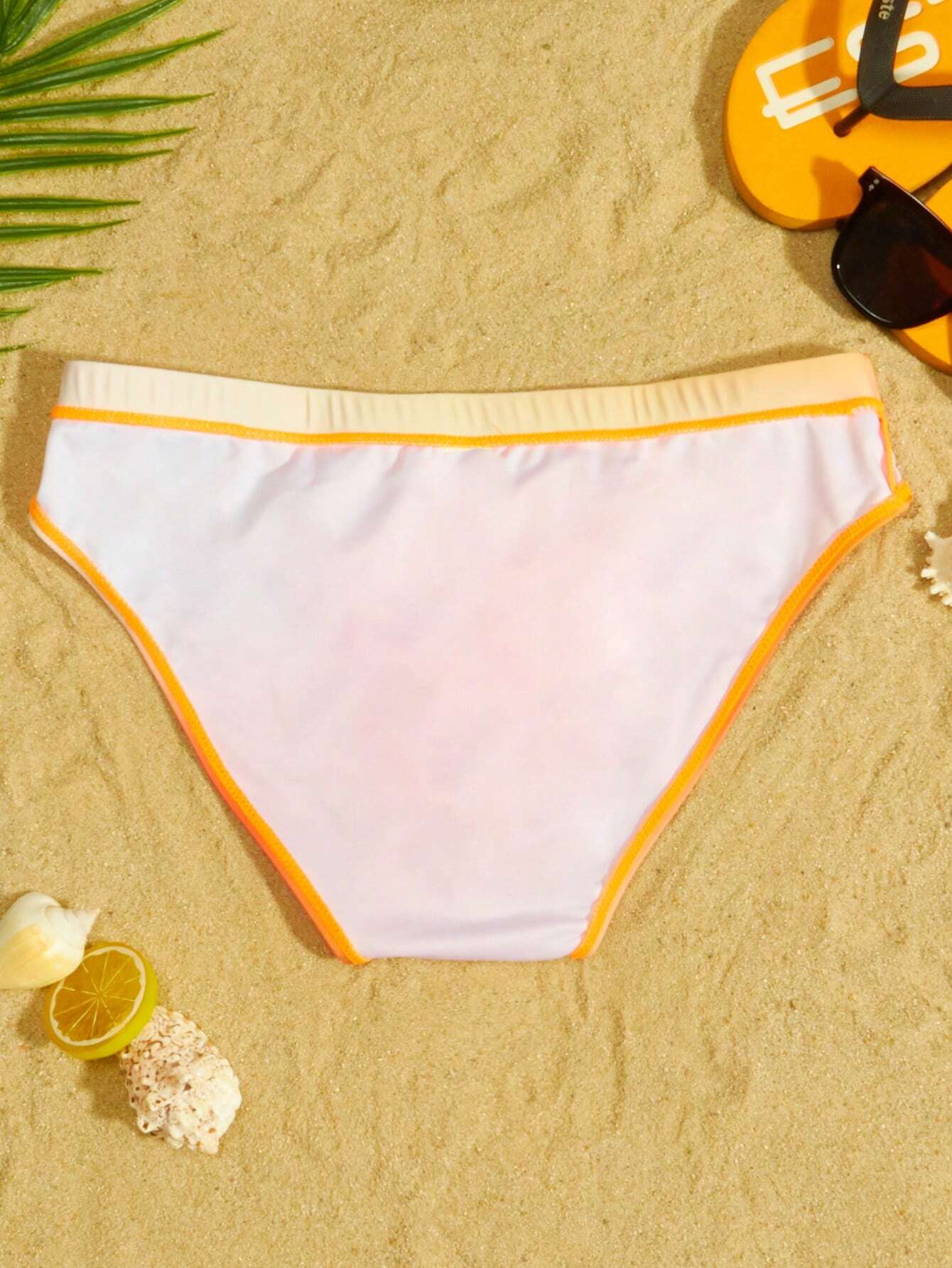 Vibrant High Stretch Ombre Print Swim Brief-Waves And Trunks