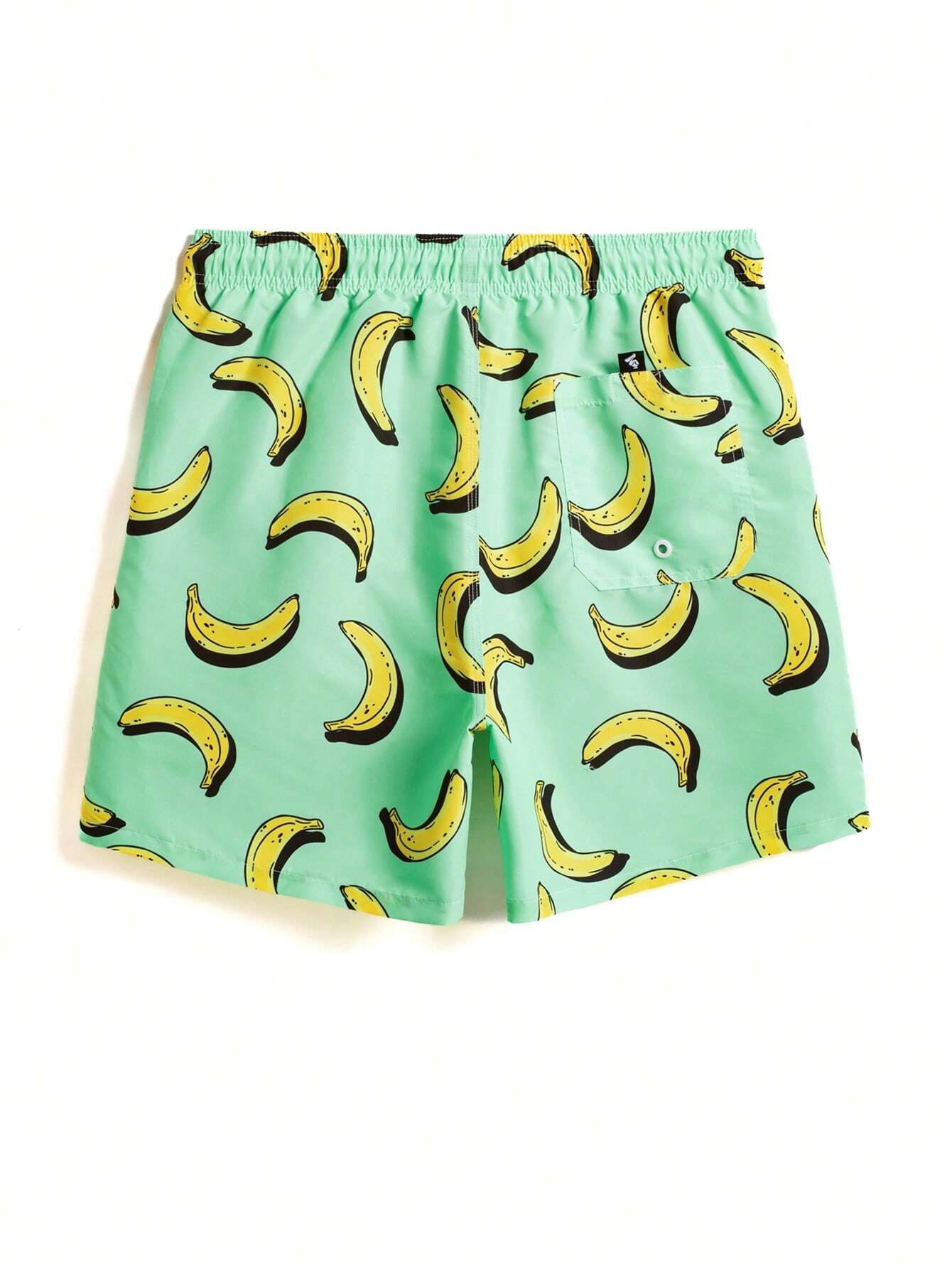 Banana Print Drawstring Waist Swim Trunks-Waves And Trunks