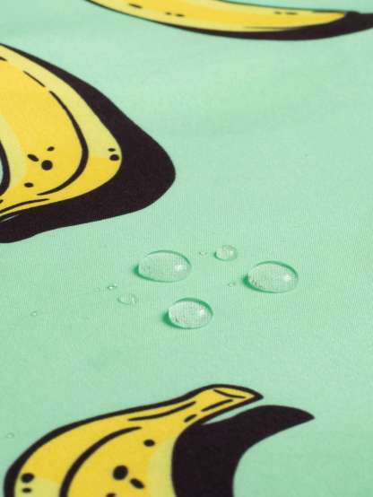 Banana Print Drawstring Waist Swim Trunks-Waves And Trunks