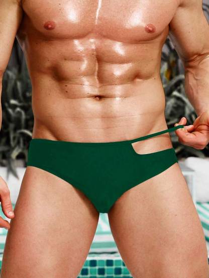 Cut Out Waist Swim Brief-Waves And Trunks