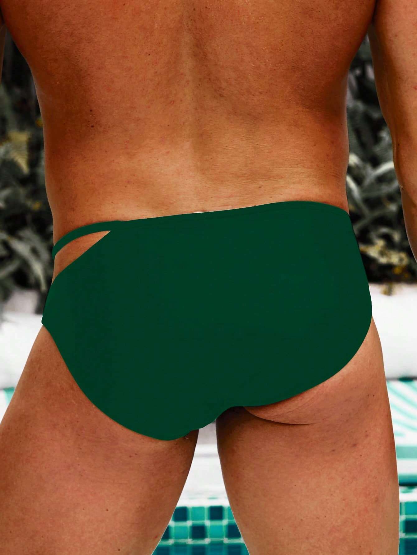 Cut Out Waist Swim Brief-Waves And Trunks