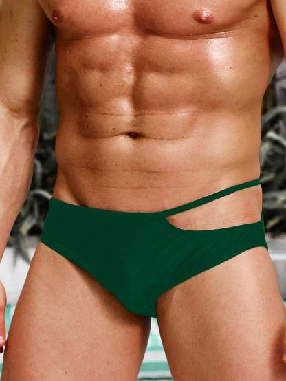 Cut Out Waist Swim Brief-Waves And Trunks