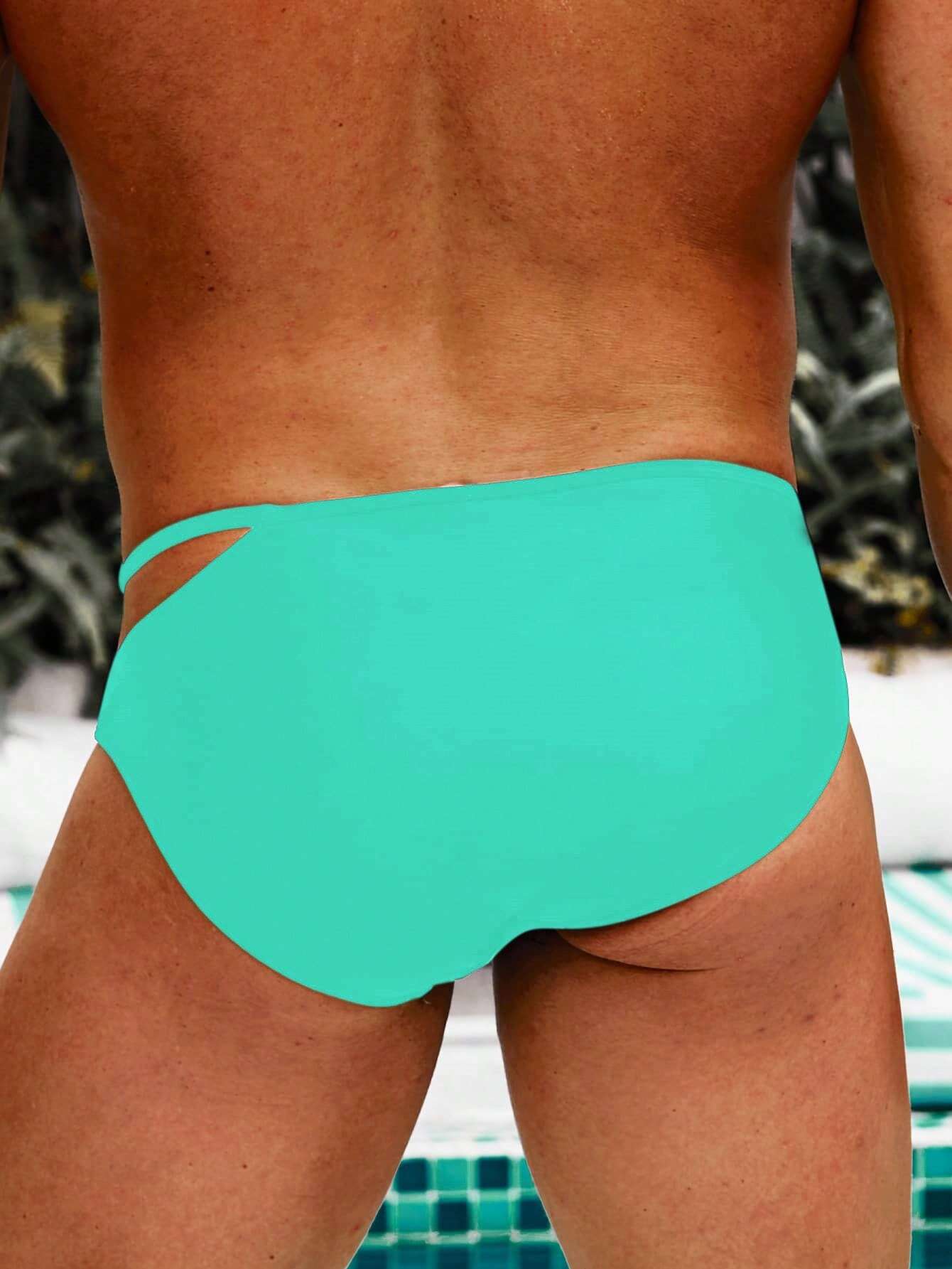 Cut Out Waist Swim Brief-Waves And Trunks