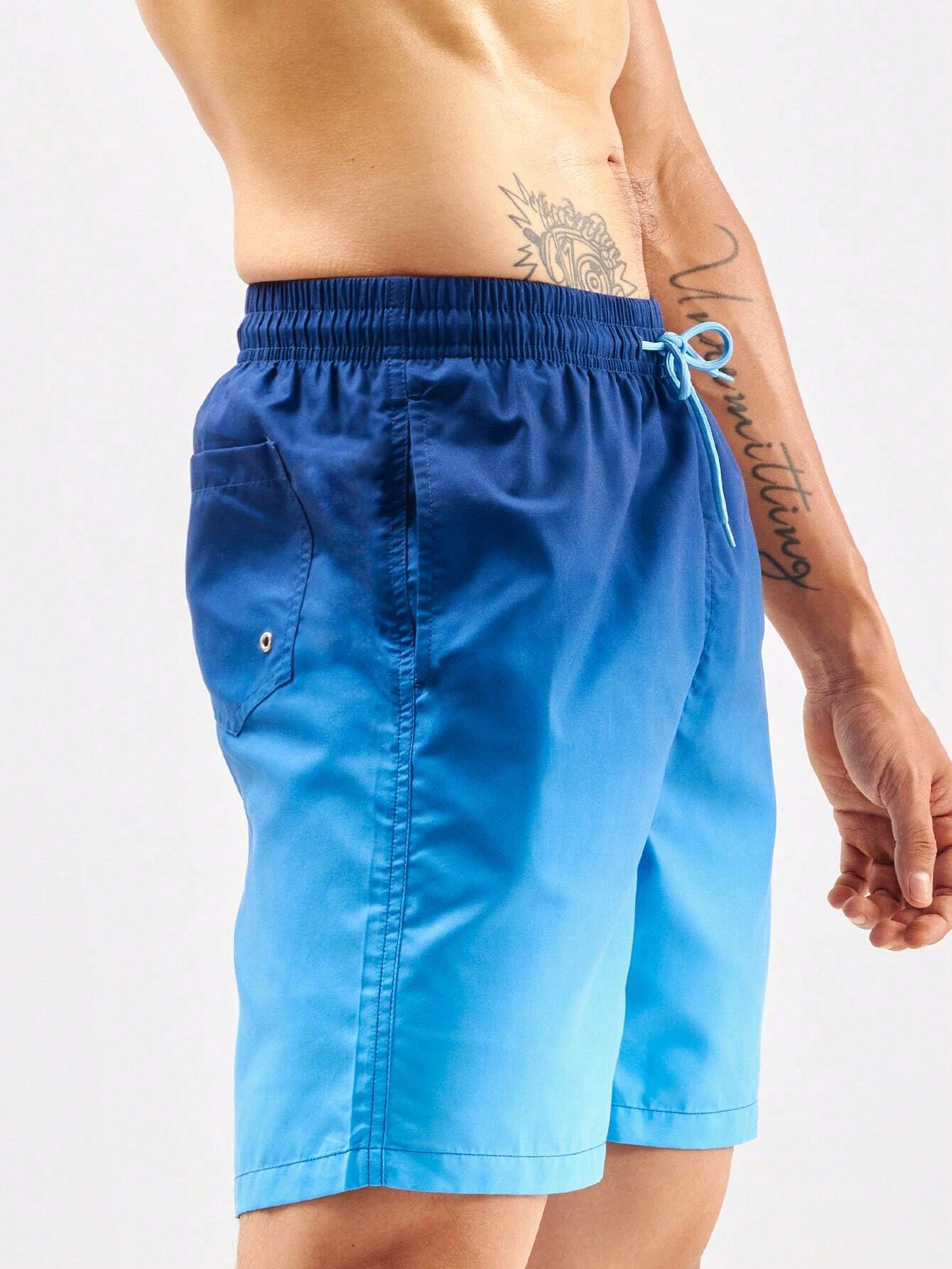 Drawstring Waist Bottoms Swim Trunks-Waves And Trunks