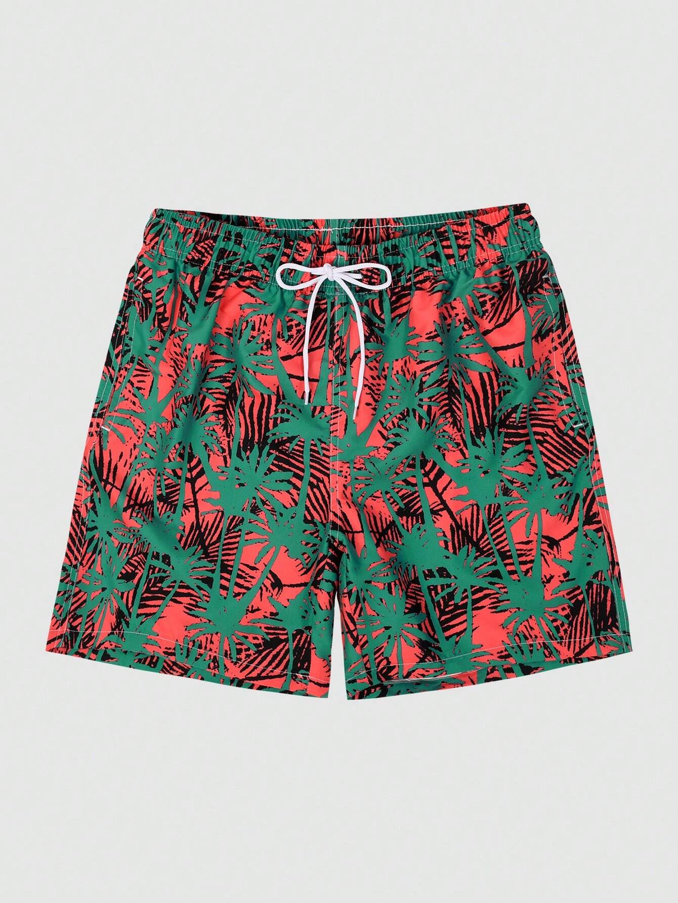 Versatile Drawstring Waist Swim Trunks-Waves And Trunks