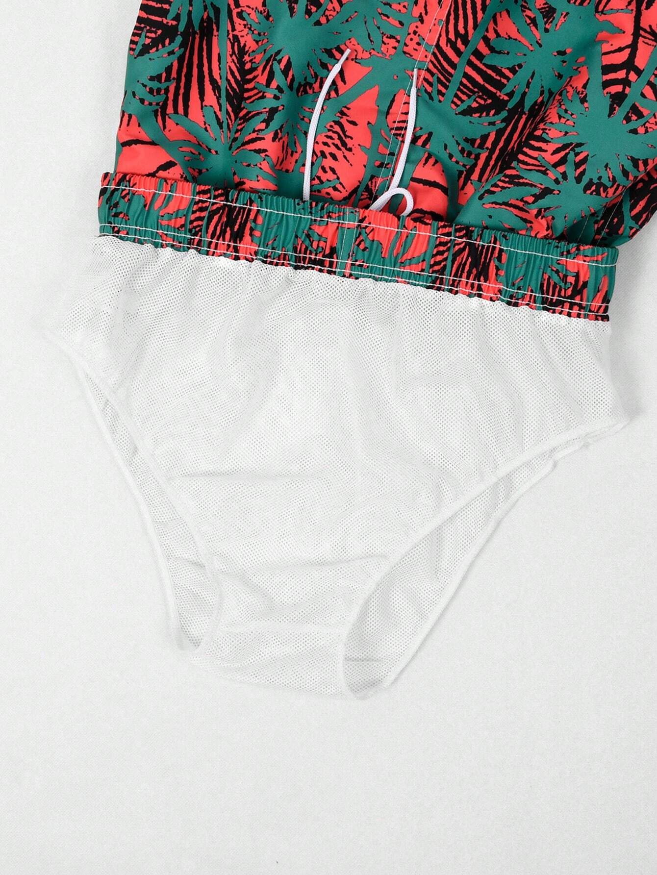 Versatile Drawstring Waist Swim Trunks-Waves And Trunks