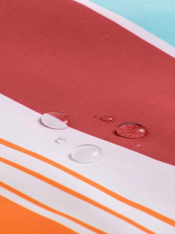 Colorful Striped Swim Shorts-Waves And Trunks