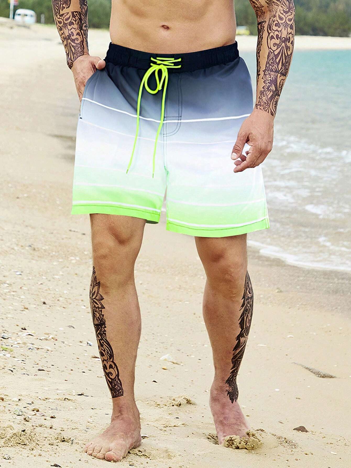 Non Stretch Drawstring Pocket Shorts-Waves And Trunks