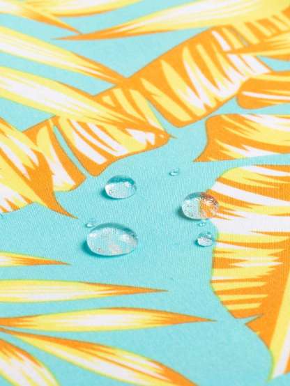 Stylish Tropical Swim Trunks-Waves And Trunks