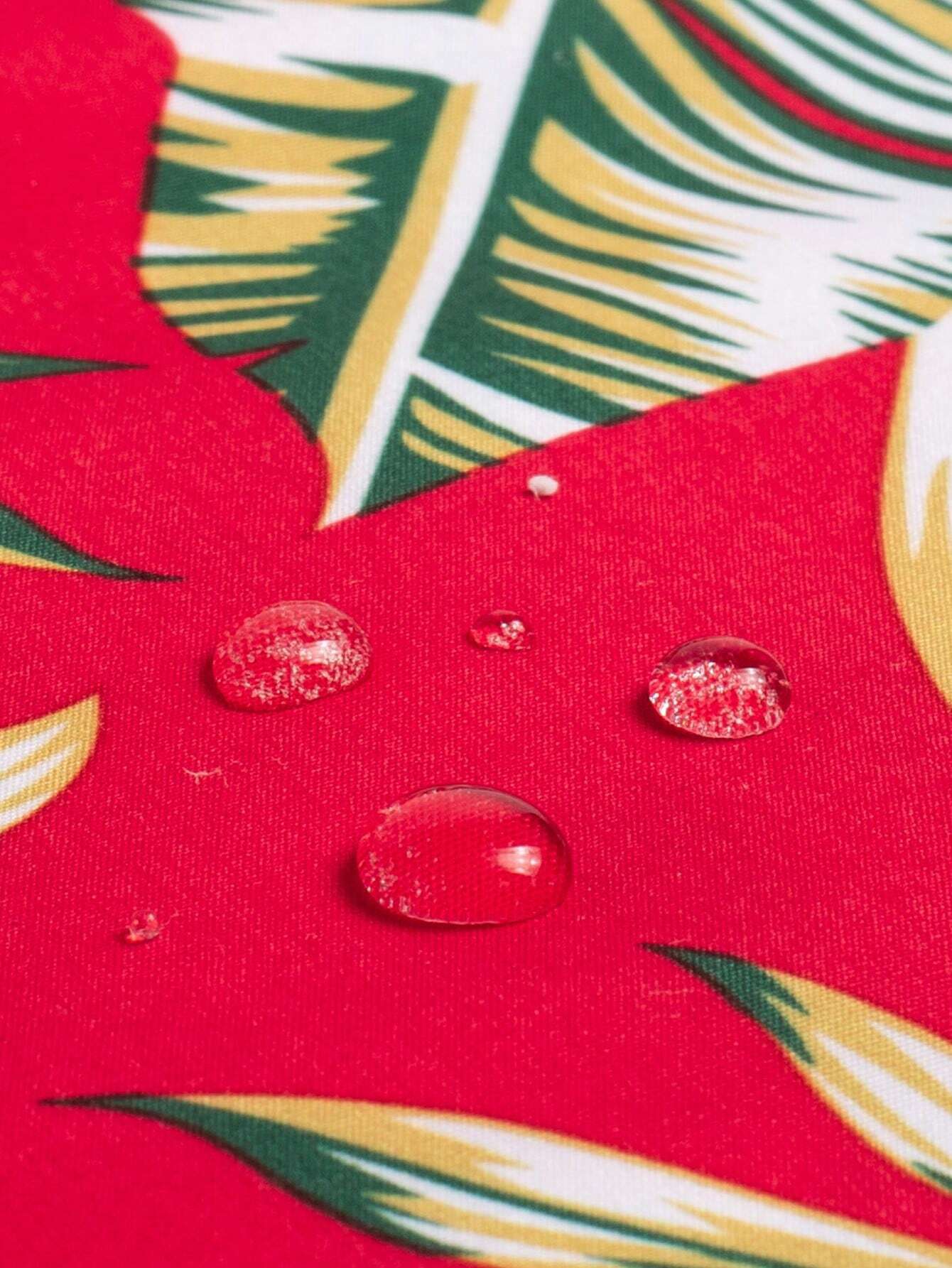 Tropical Print Drawstring Waist Swim Trunks With Pocket-Waves And Trunks