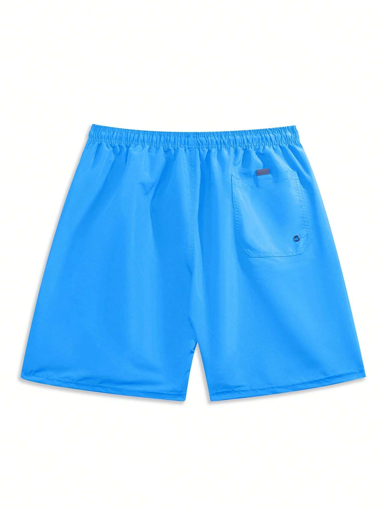 Plain Solid Drawstring Swim Trunks-Waves And Trunks