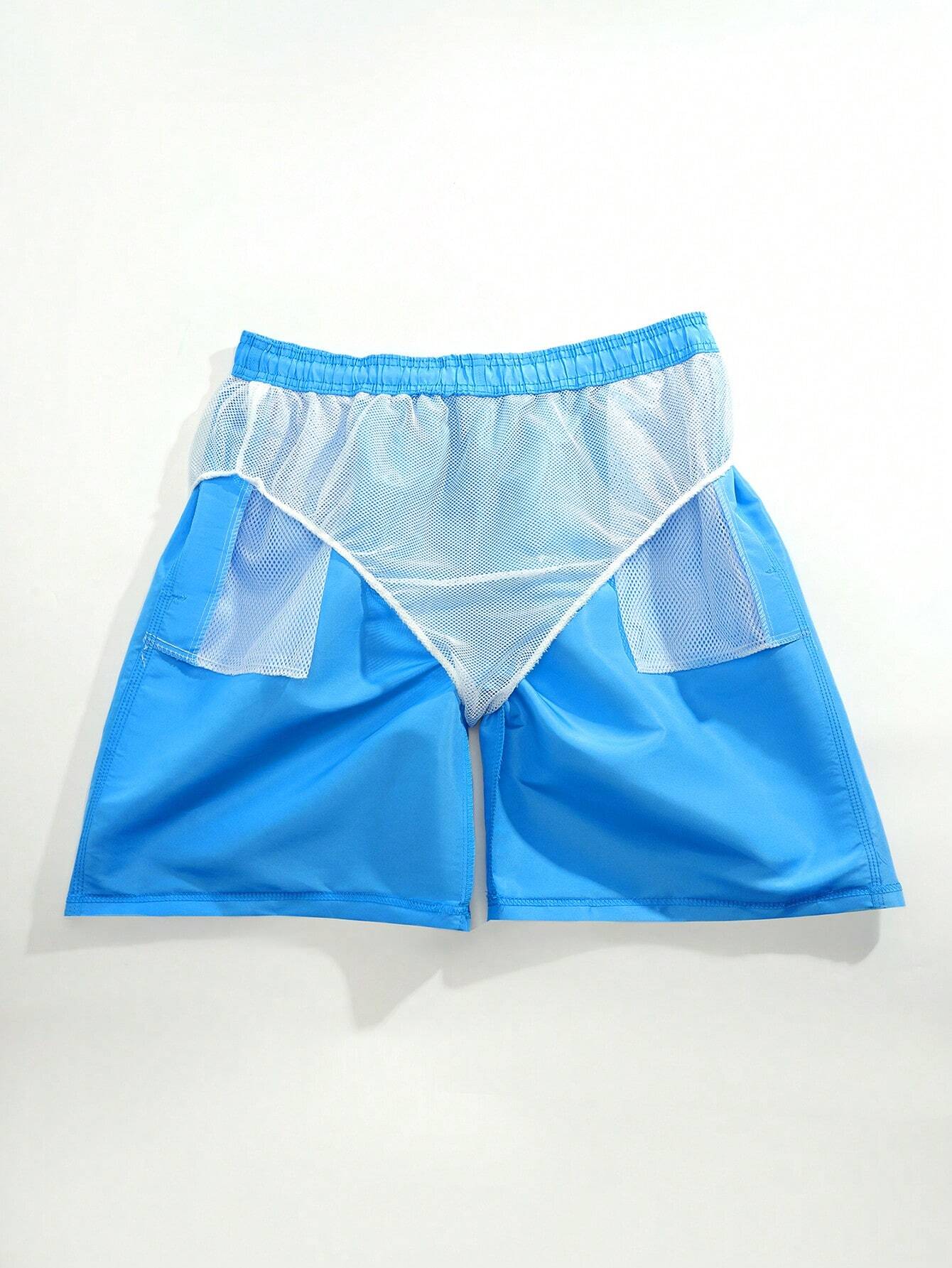 Drawstring Waist Swim Trunks-Waves And Trunks