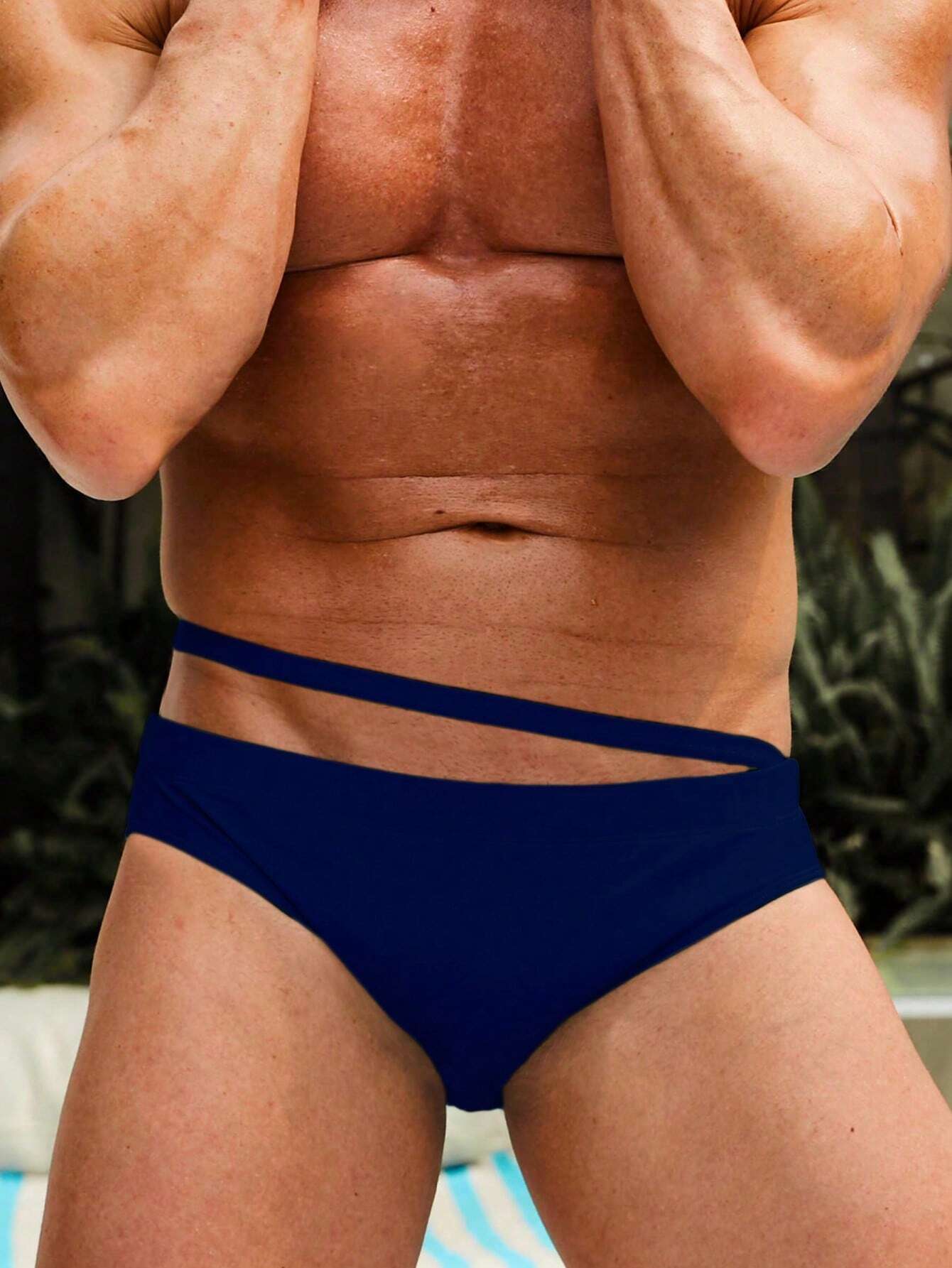 Plain Solid Colored Swim Brief-Waves And Trunks