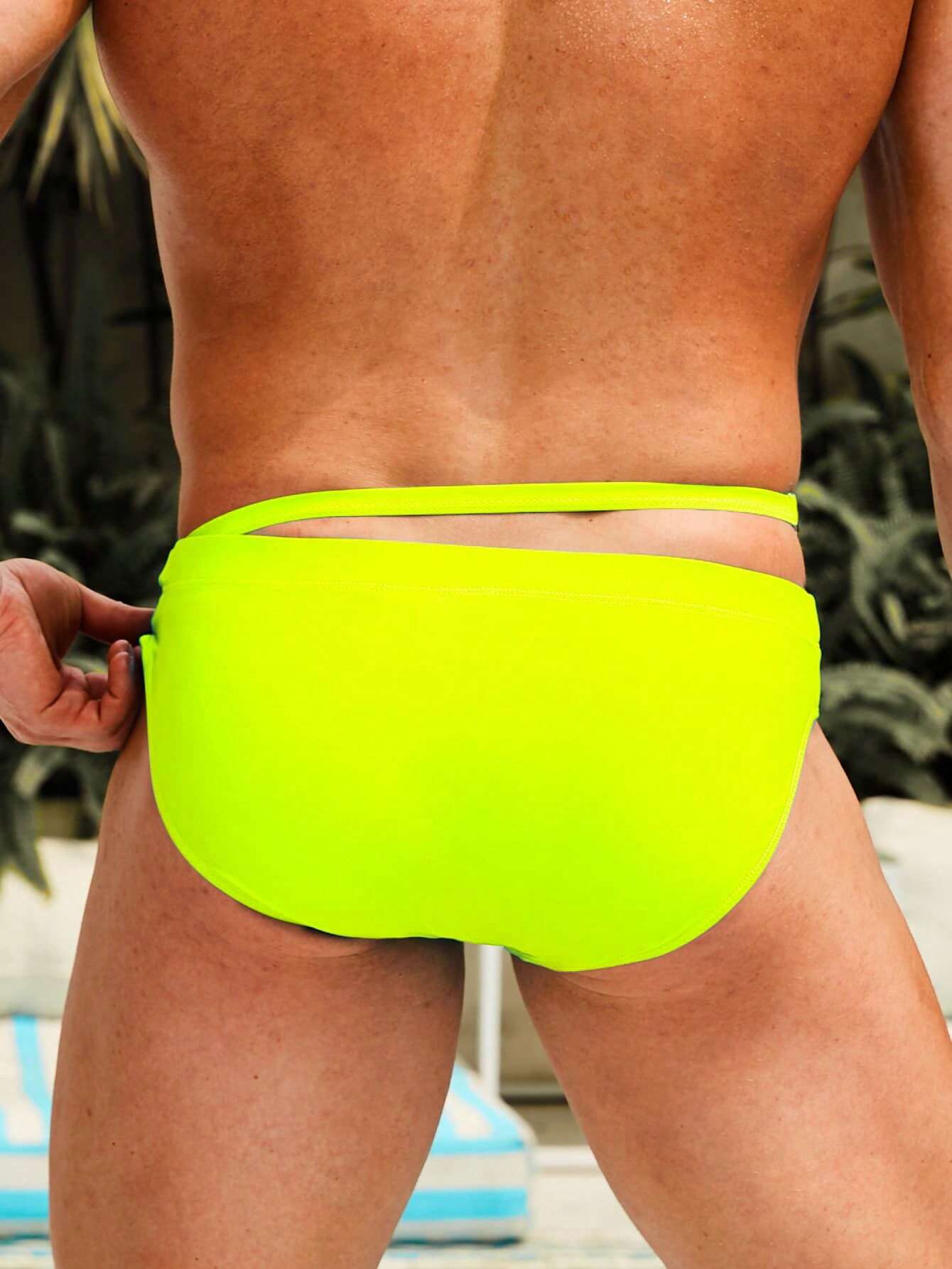 Plain Solid Colored Swim Brief-Waves And Trunks