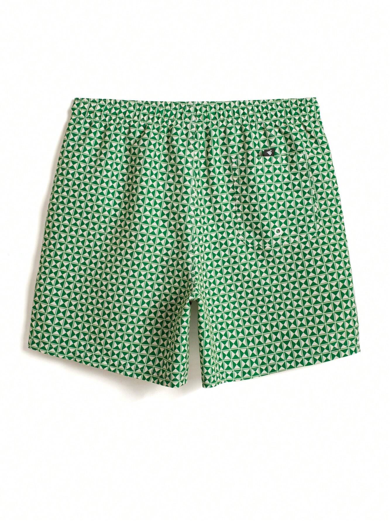 Vibrant Patterned Swim Trunks-Waves And Trunks