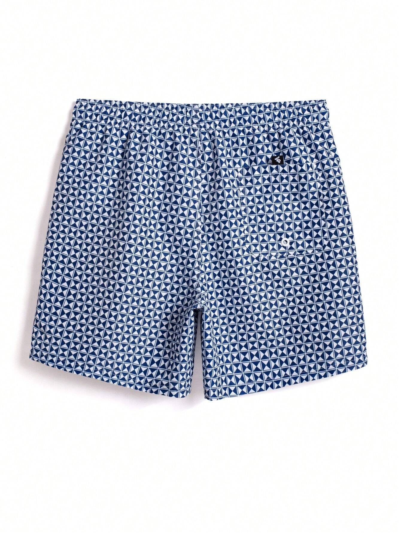 Vibrant Patterned Swim Trunks-Waves And Trunks