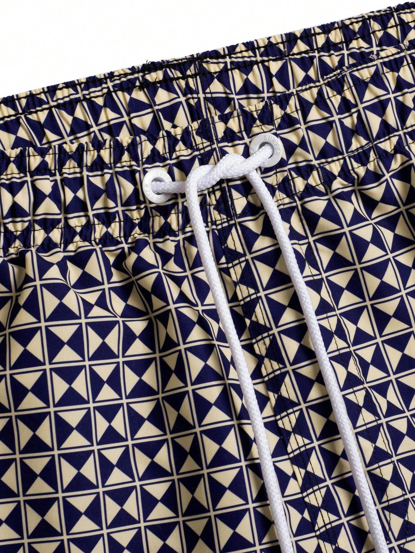 Vibrant Patterned Swim Trunks-Waves And Trunks