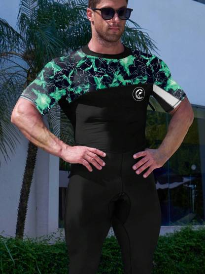 Animal Print Full Body Swimsuit-Waves And Trunks