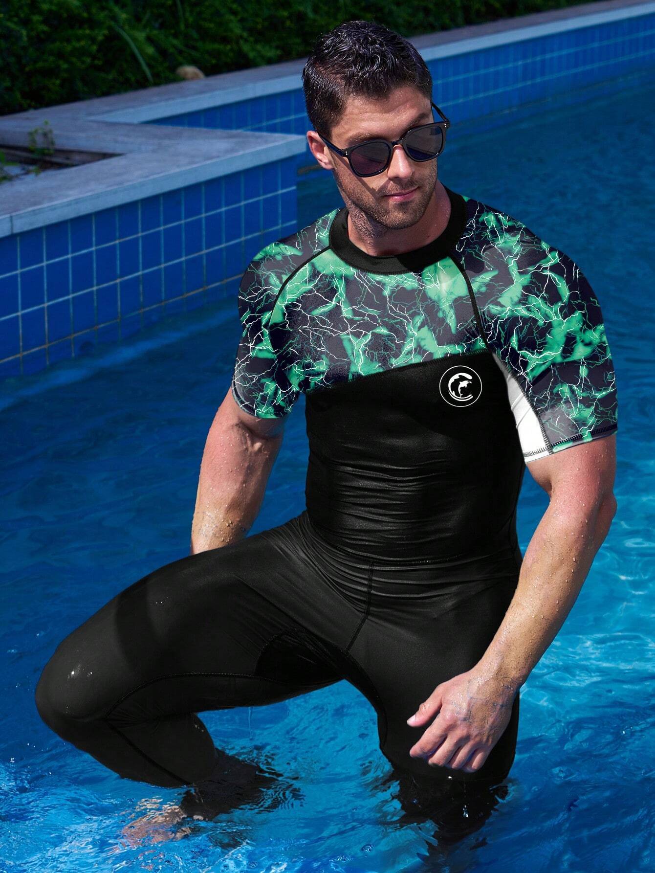 Animal Print Full Body Swimsuit-Waves And Trunks