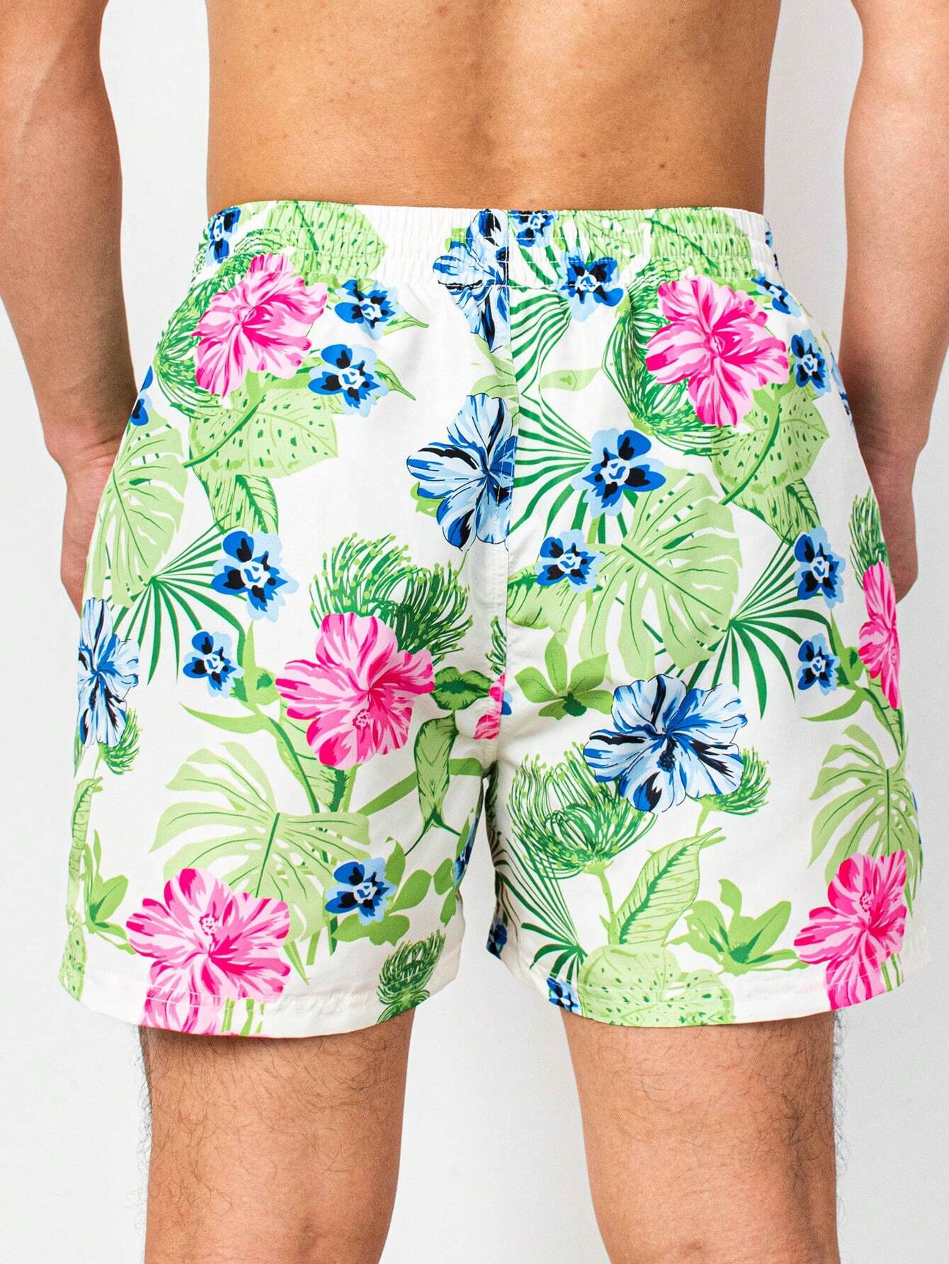 Tropical Paradise Vibrant Swim Trunks-Waves And Trunks