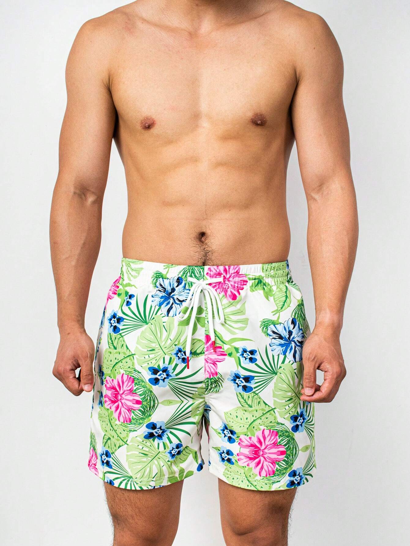 Tropical Paradise Vibrant Swim Trunks-Waves And Trunks