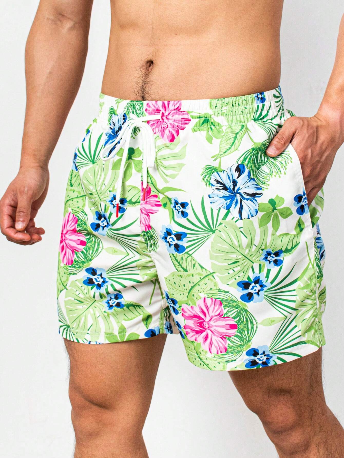 Tropical Paradise Vibrant Swim Trunks-Waves And Trunks