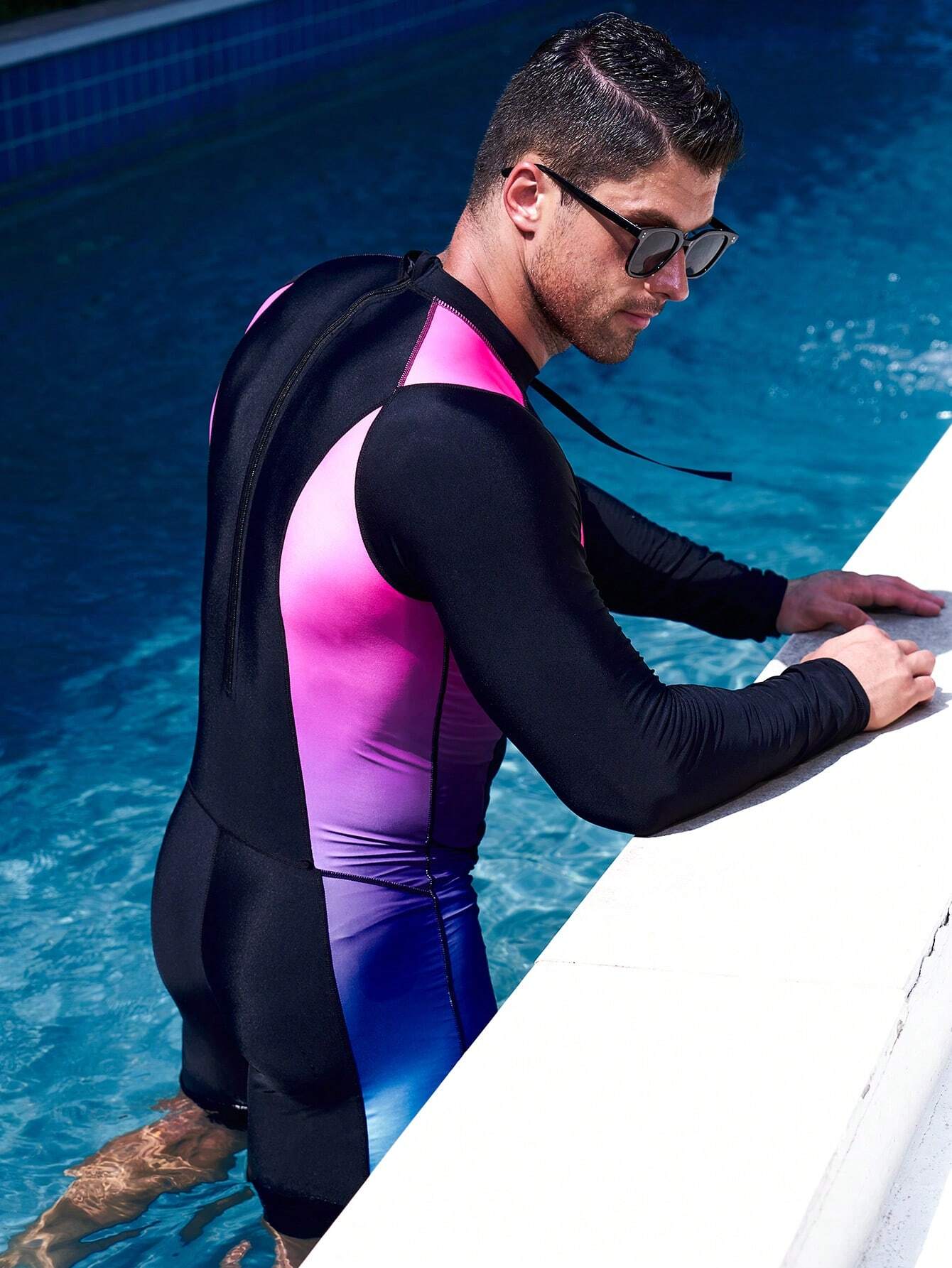 Top Stitching One Piece Swimsuit-Waves And Trunks