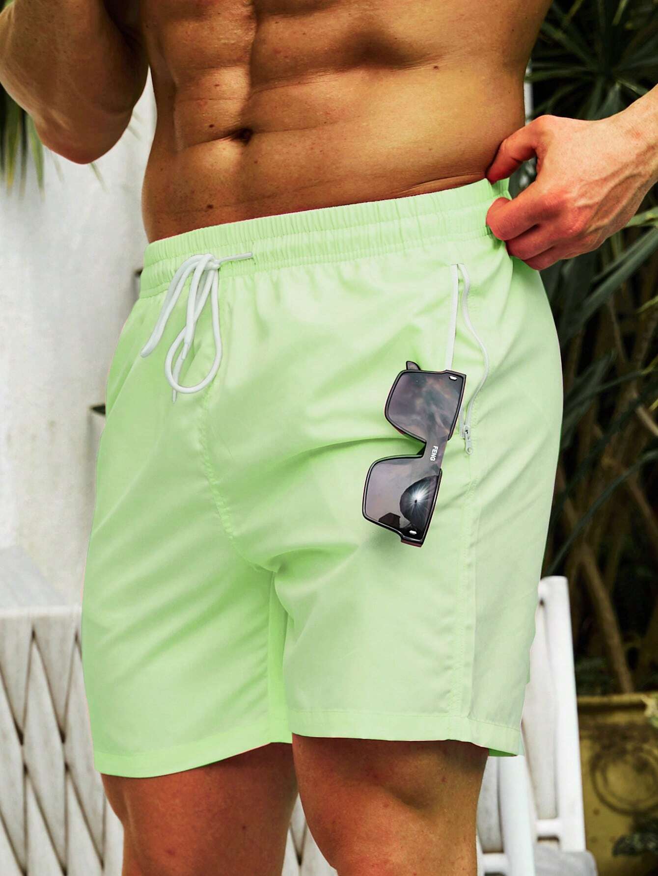 Zip Pocket Swim Trunks-Waves And Trunks