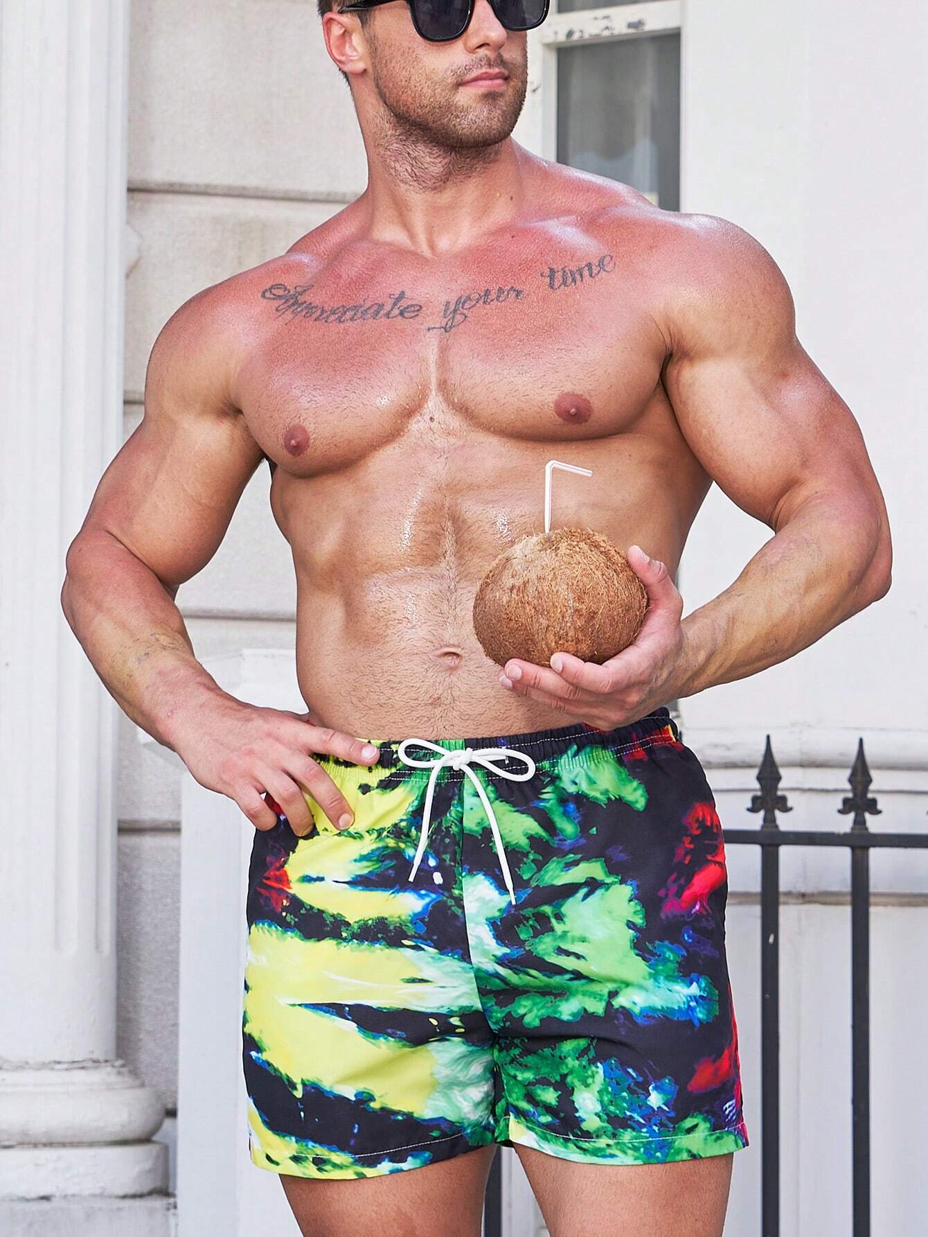 Non Stretch Waist Swim Trunks-Waves And Trunks