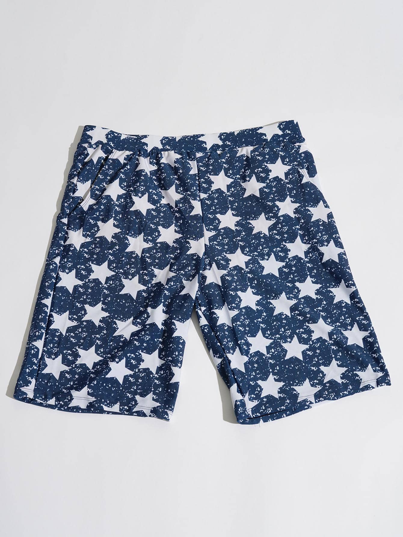 Star Print Swim Trunks-Waves And Trunks