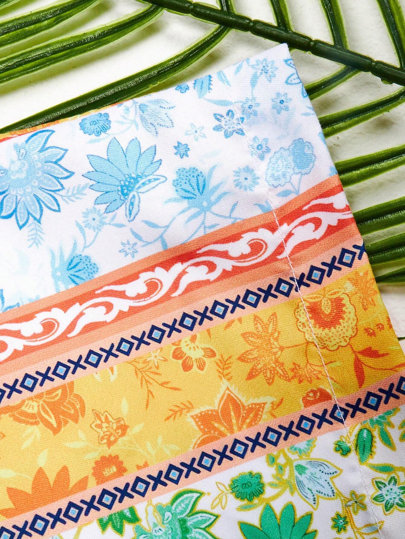 Floral Print Drawstring Swim Shorts-Waves And Trunks