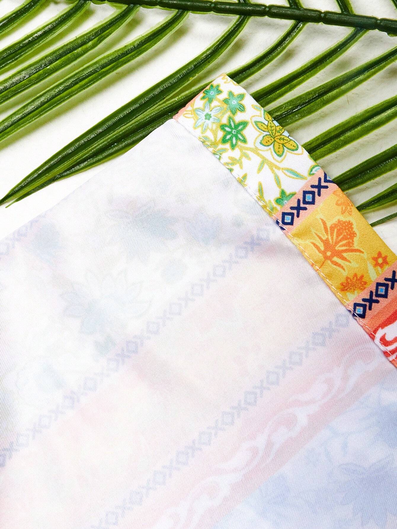 Floral Print Drawstring Swim Shorts-Waves And Trunks