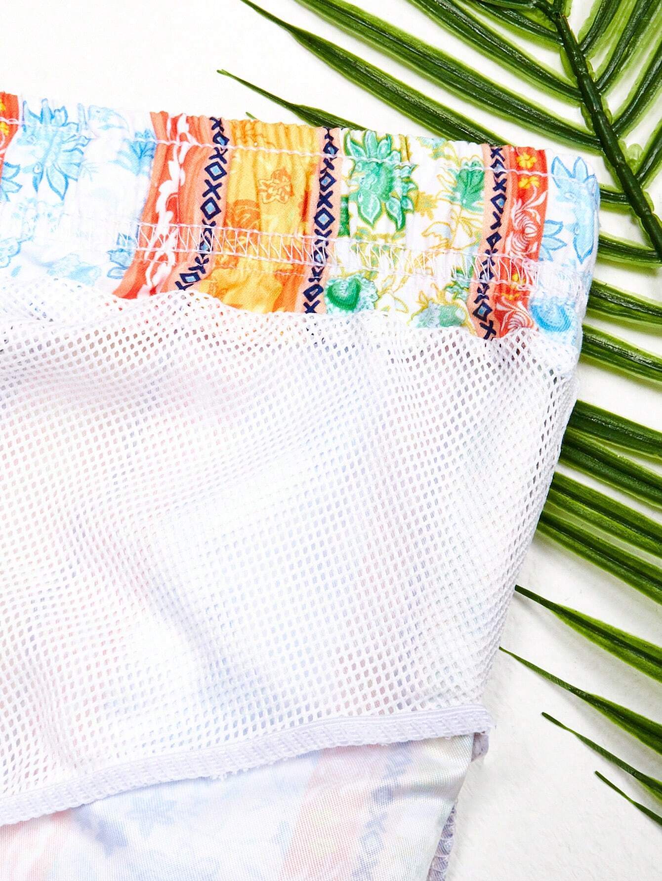 Floral Print Drawstring Swim Shorts-Waves And Trunks