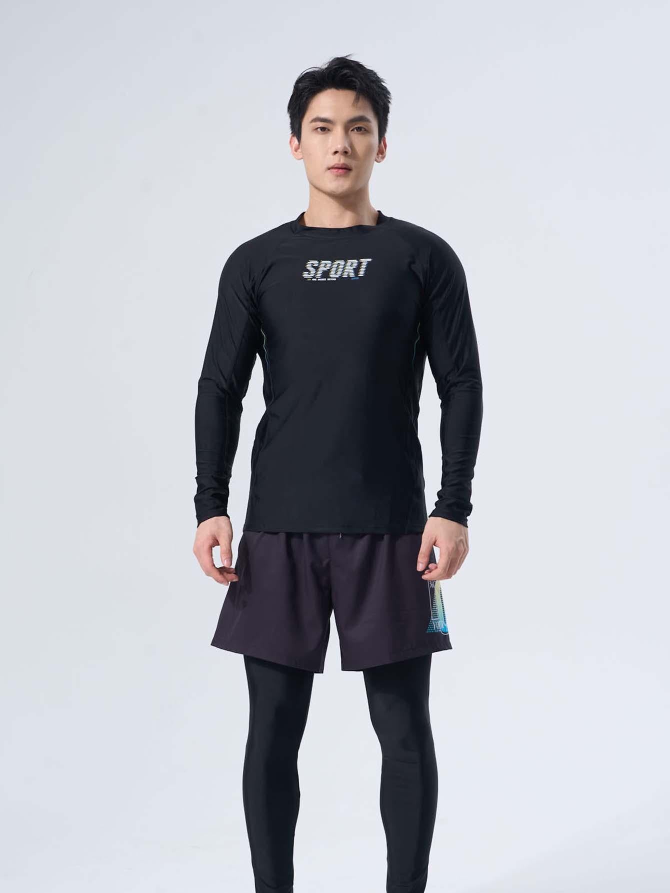 Letter Graphic One Piece Swimsuit-Waves And Trunks