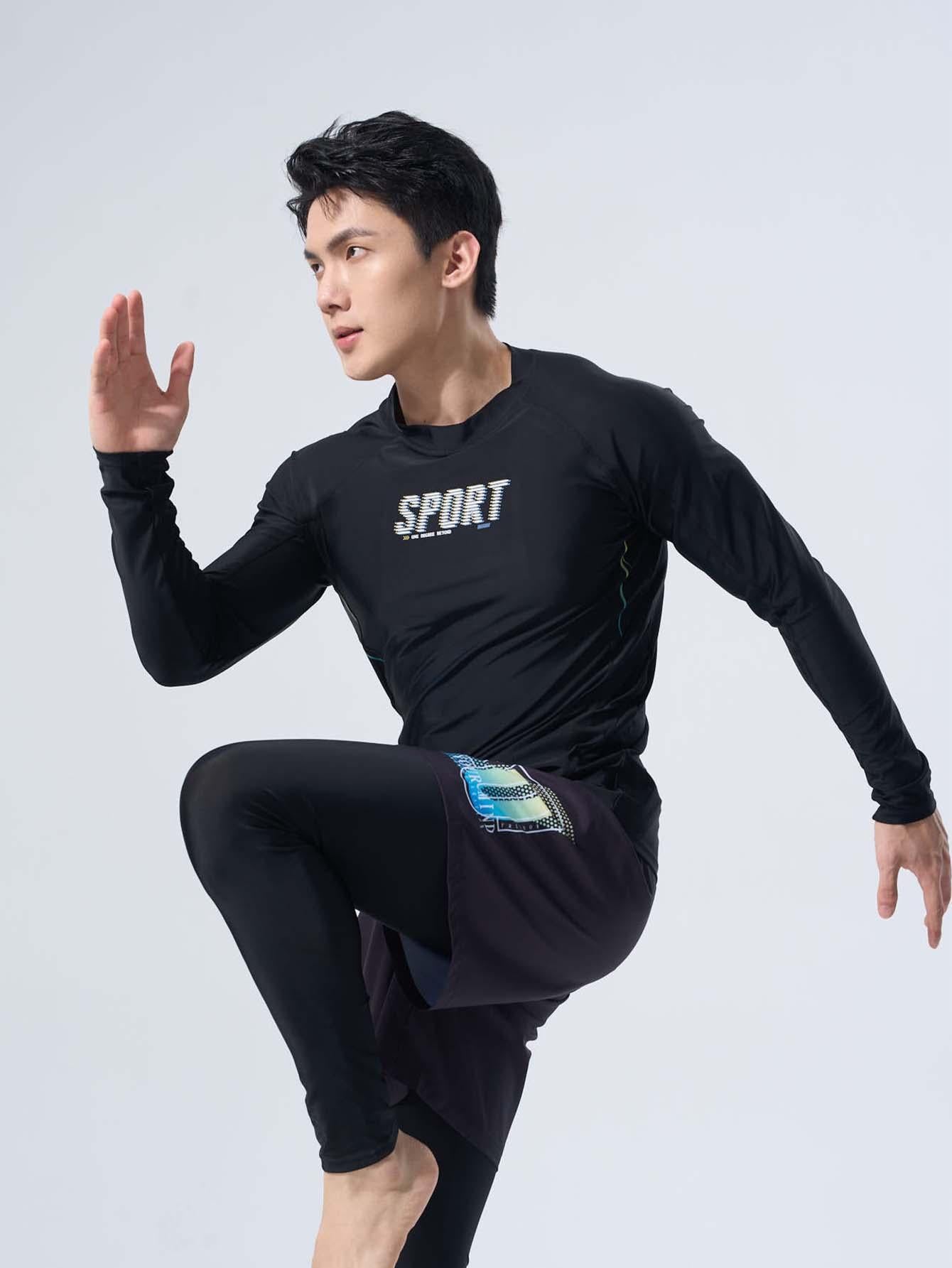 Letter Graphic One Piece Swimsuit-Waves And Trunks