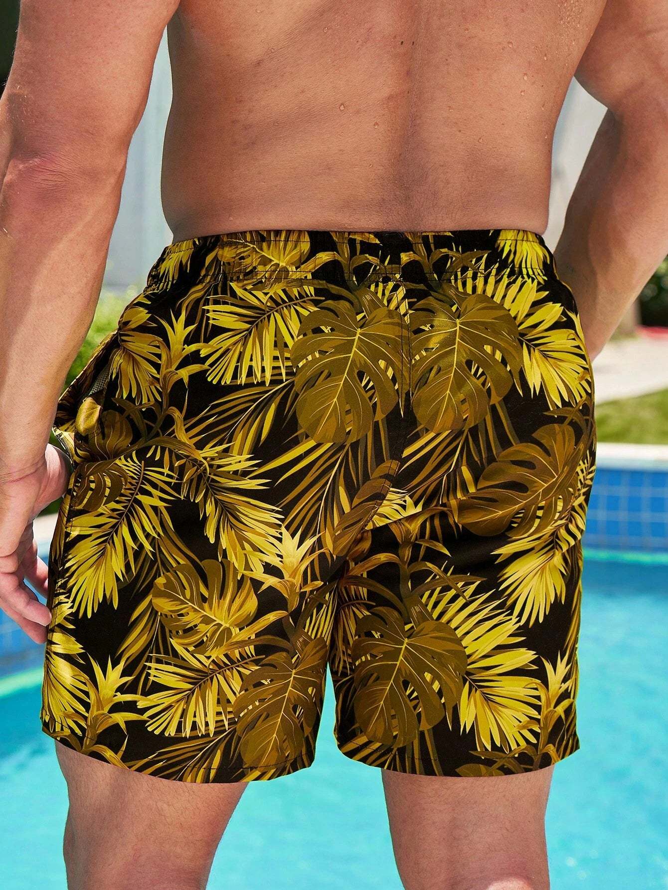 Tropical Printed Swim Trunks-Waves And Trunks