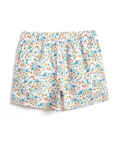 Ditsy Floral Drawstring Swim Trunks-Waves And Trunks