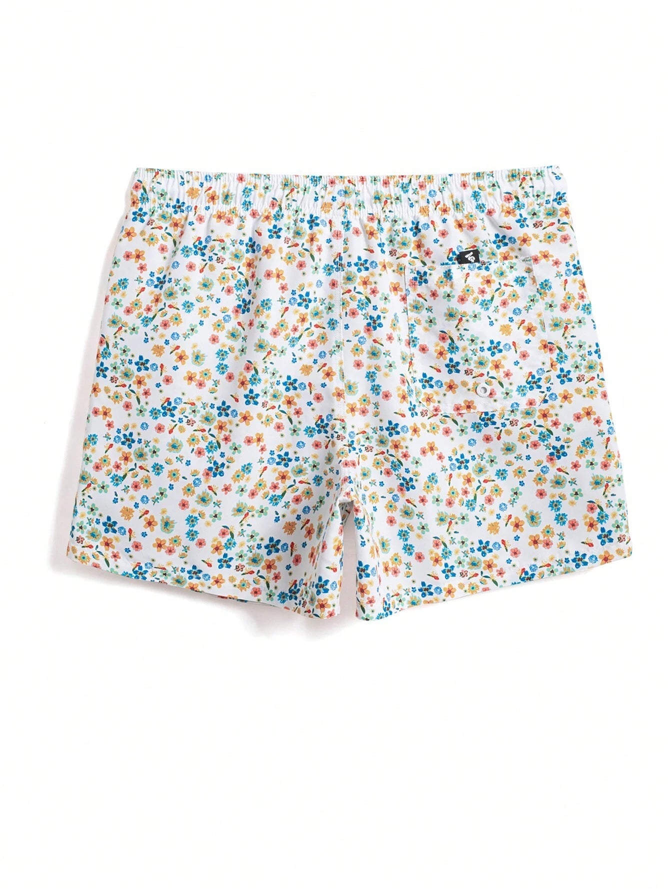 Ditsy Floral Drawstring Swim Trunks-Waves And Trunks