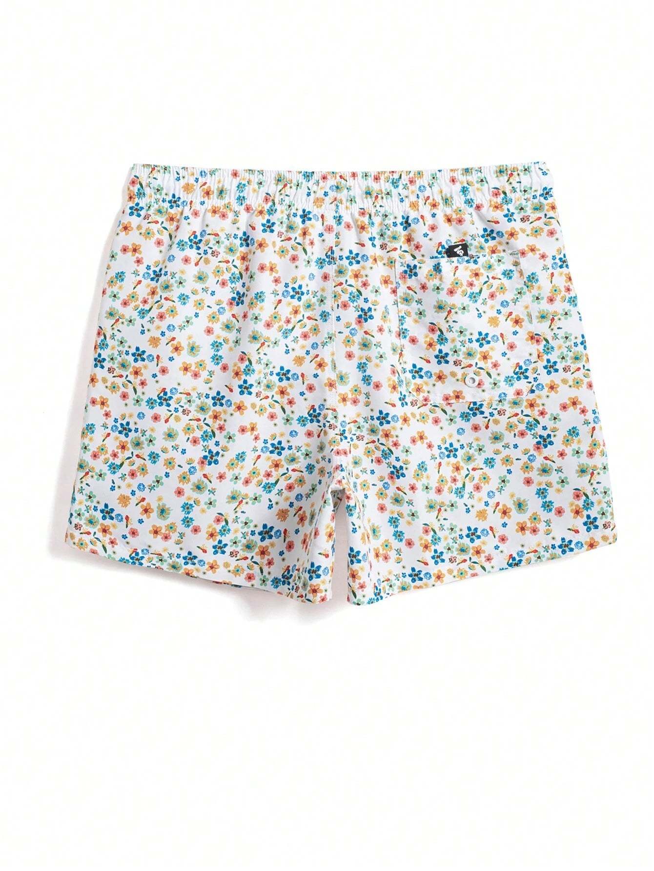 Ditsy Floral Drawstring Swim Trunks-Waves And Trunks
