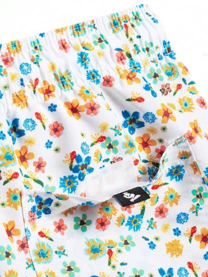 Ditsy Floral Drawstring Swim Trunks-Waves And Trunks