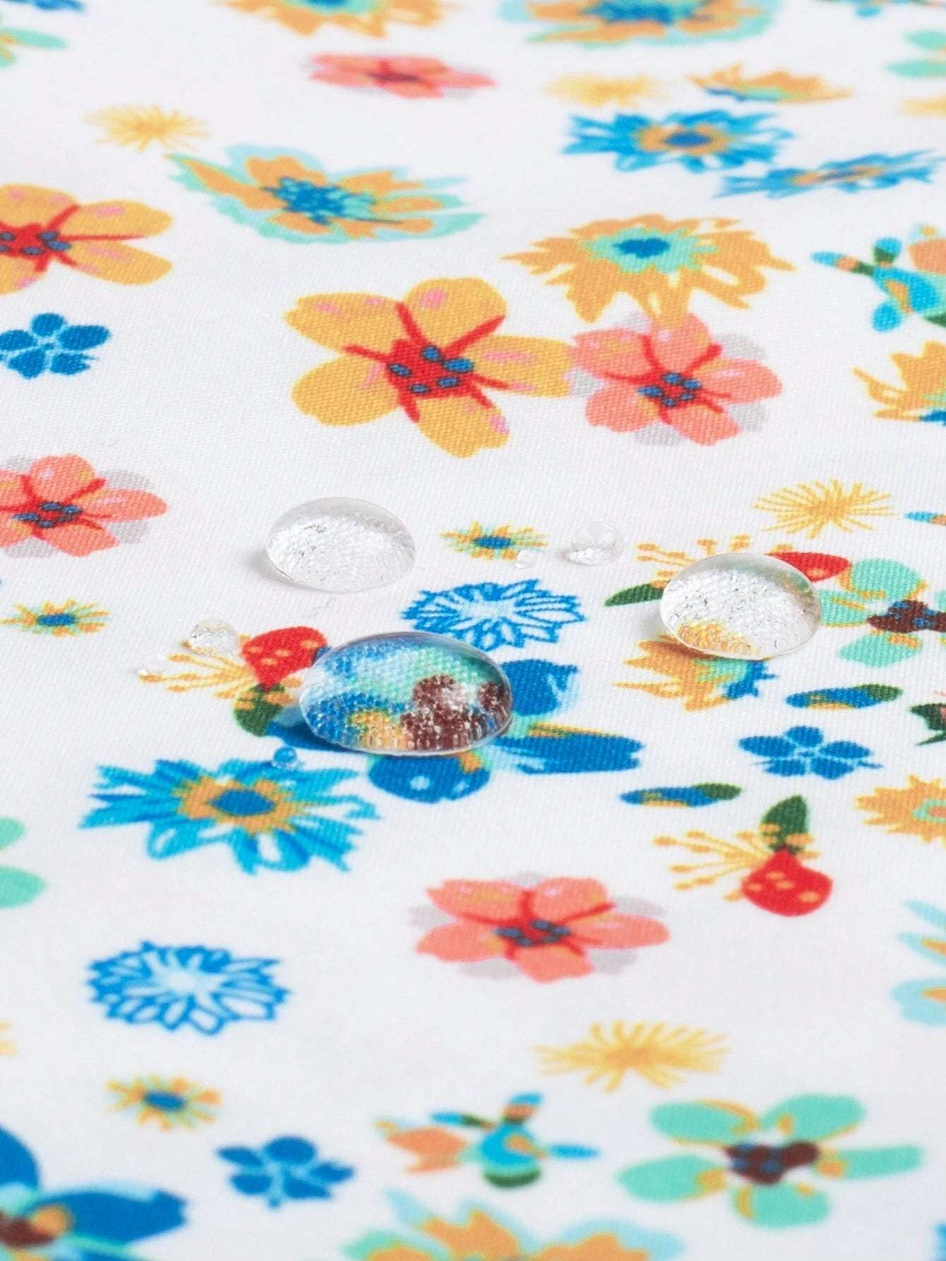 Ditsy Floral Drawstring Swim Trunks-Waves And Trunks