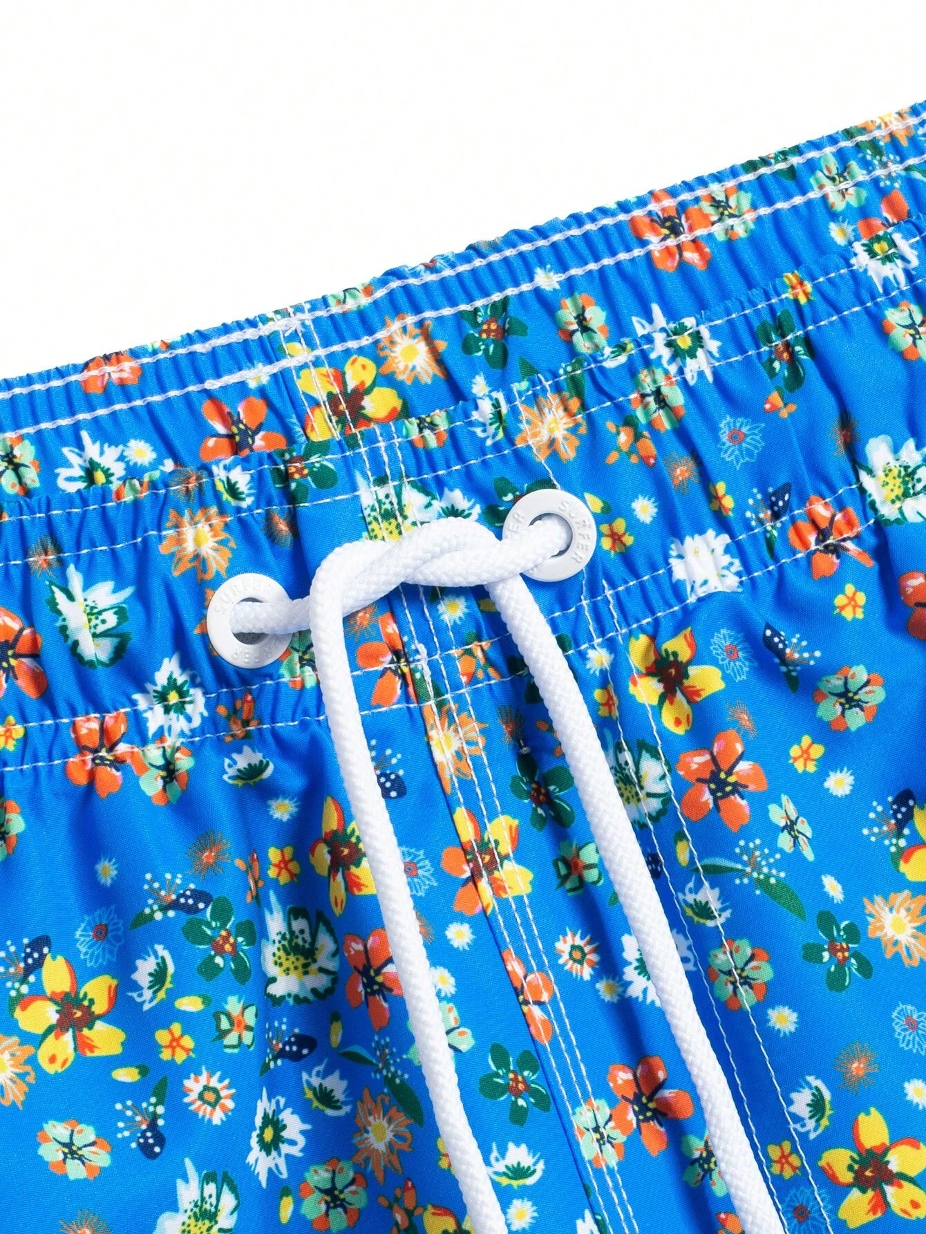 Ditsy Floral Drawstring Swim Trunks-Waves And Trunks