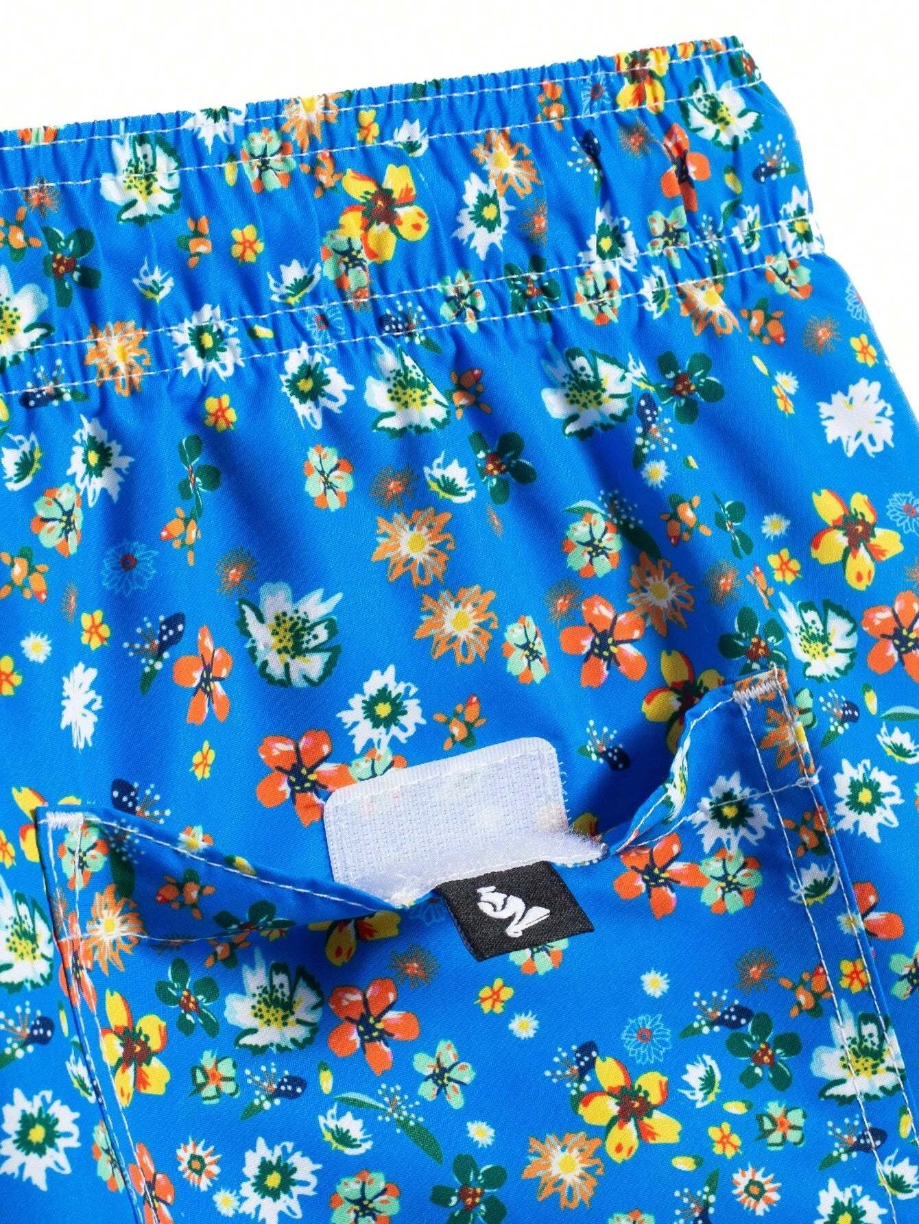 Ditsy Floral Drawstring Swim Trunks-Waves And Trunks